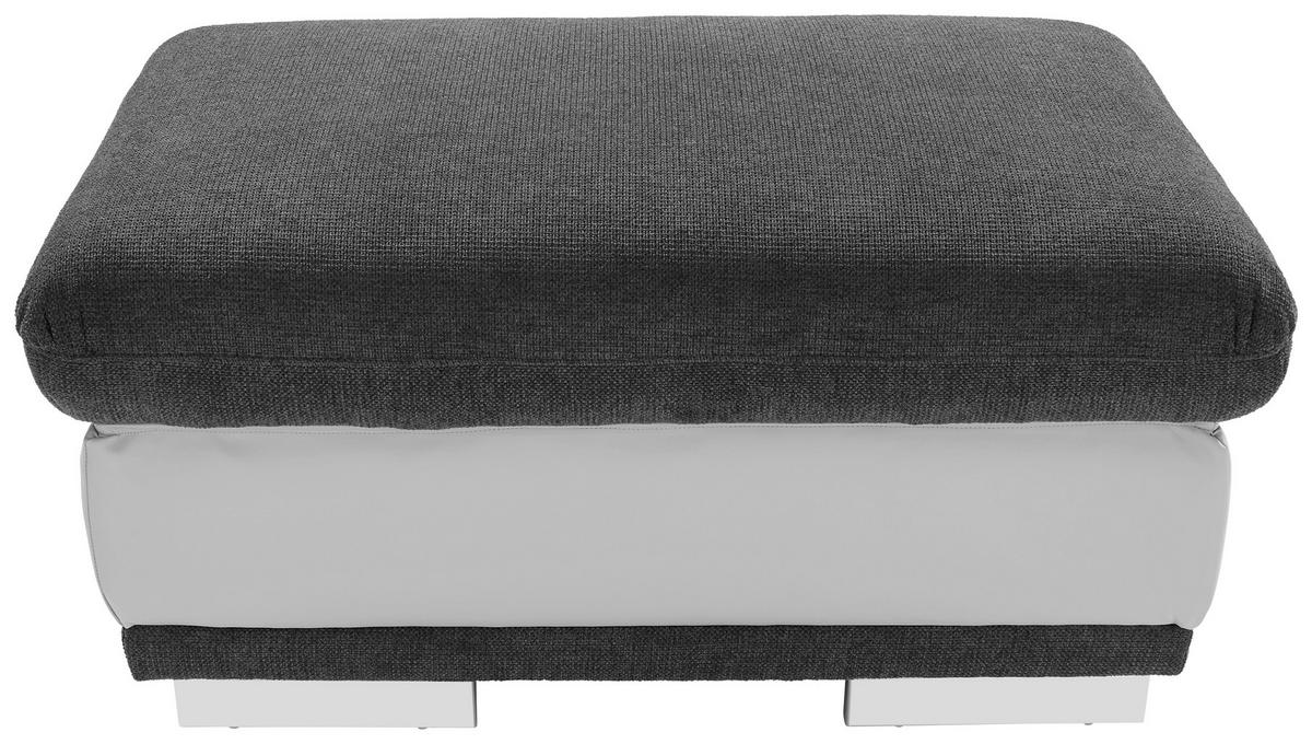 Taburet SEASIDE, antracitová / světle šedá - světle šedá/barvy chromu, Konvenční, kov/textil (97/47/67cm) - Luca Bessoni