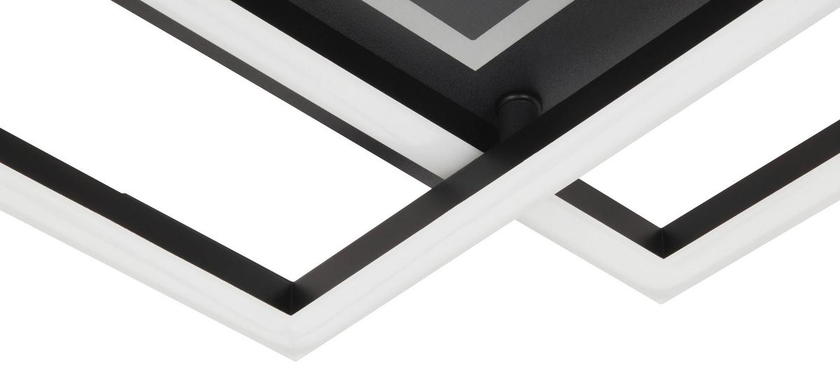 Led-deckenleuchte, 4000k Ziti - Schwarz, MODERN, Kunststoff/Metall (58/47/6cm)