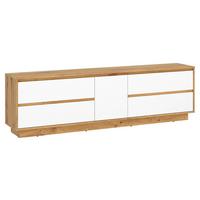 Tv-elem Foggia - Artisan tölgy/fehér, Trend, faalapú anyag (188,4/57/40cm)
