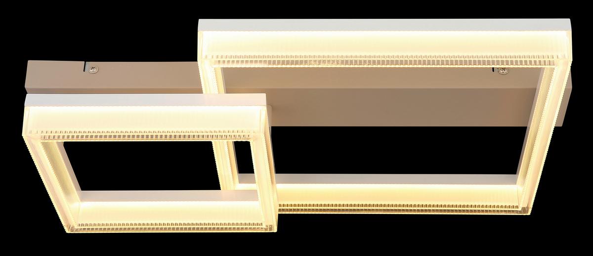 LED-Deckenleuchte 3000k, 24w - Sandfarben/Transparent, Design, Kunststoff/Metall (53/33/12,3cm) - Globo