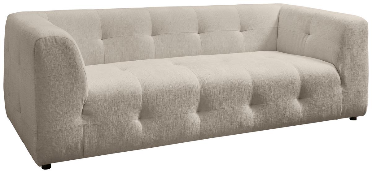 2,5-Sitzer Velice, Taupe B: 218 cm - Taupe/Schwarz, Design, Textil (218/72/95cm) - Livetastic