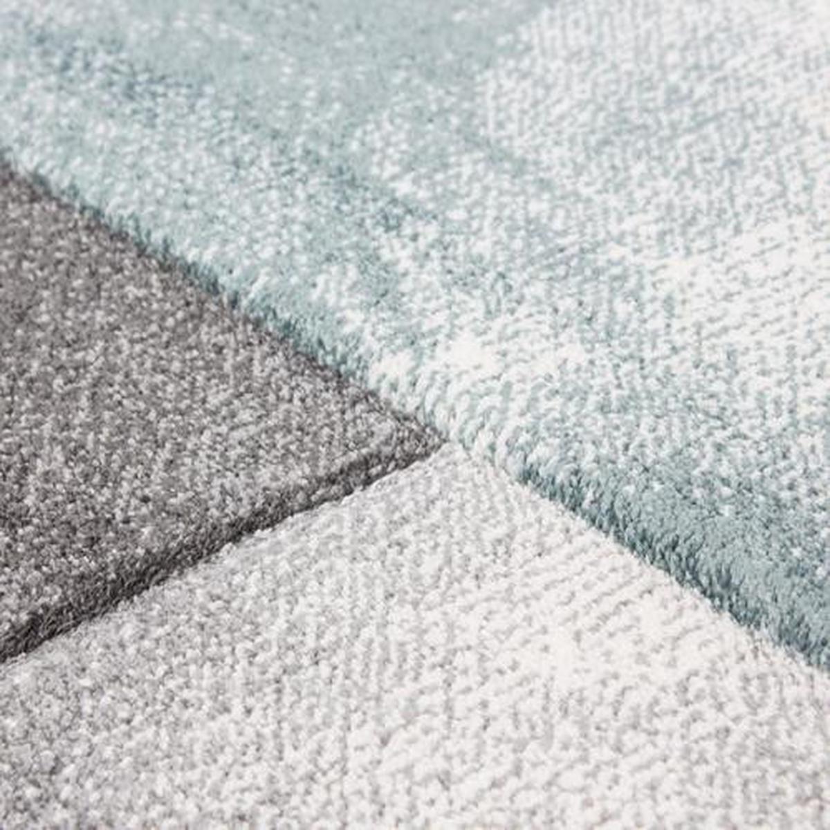 Webteppich Blau Hawaii 80x150 cm - Blau, KONVENTIONELL, Textil (80/150cm)