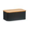 Brotkasten Schwarz B: 31 cm - Schwarz, Basics, Holz/Metall (31/18/13cm) - Zeller Present
