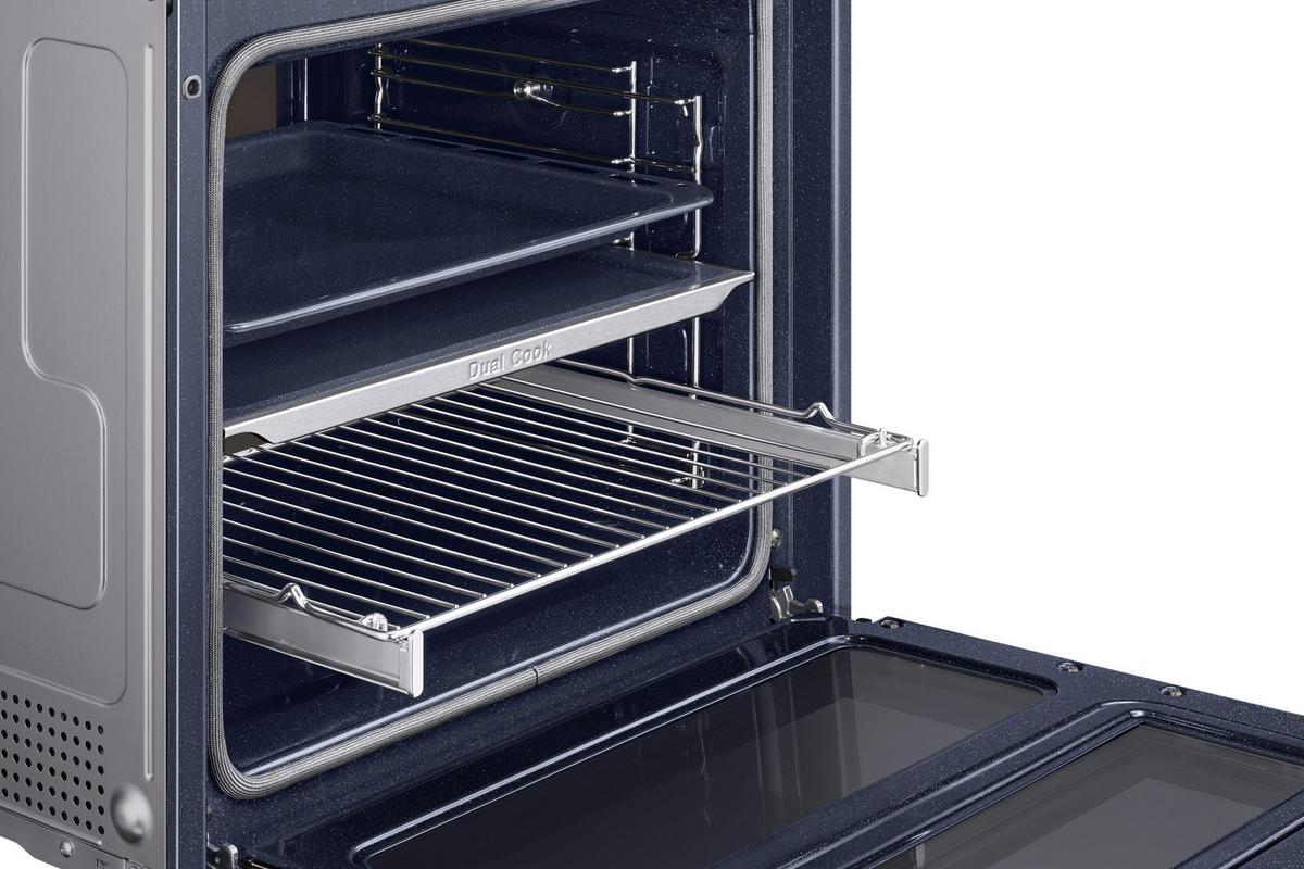 Backofen Silberfarben B: 59,5 cm - Silberfarben, Design, Glas/Keramik (59,5/59,6/57,1cm) - Samsung