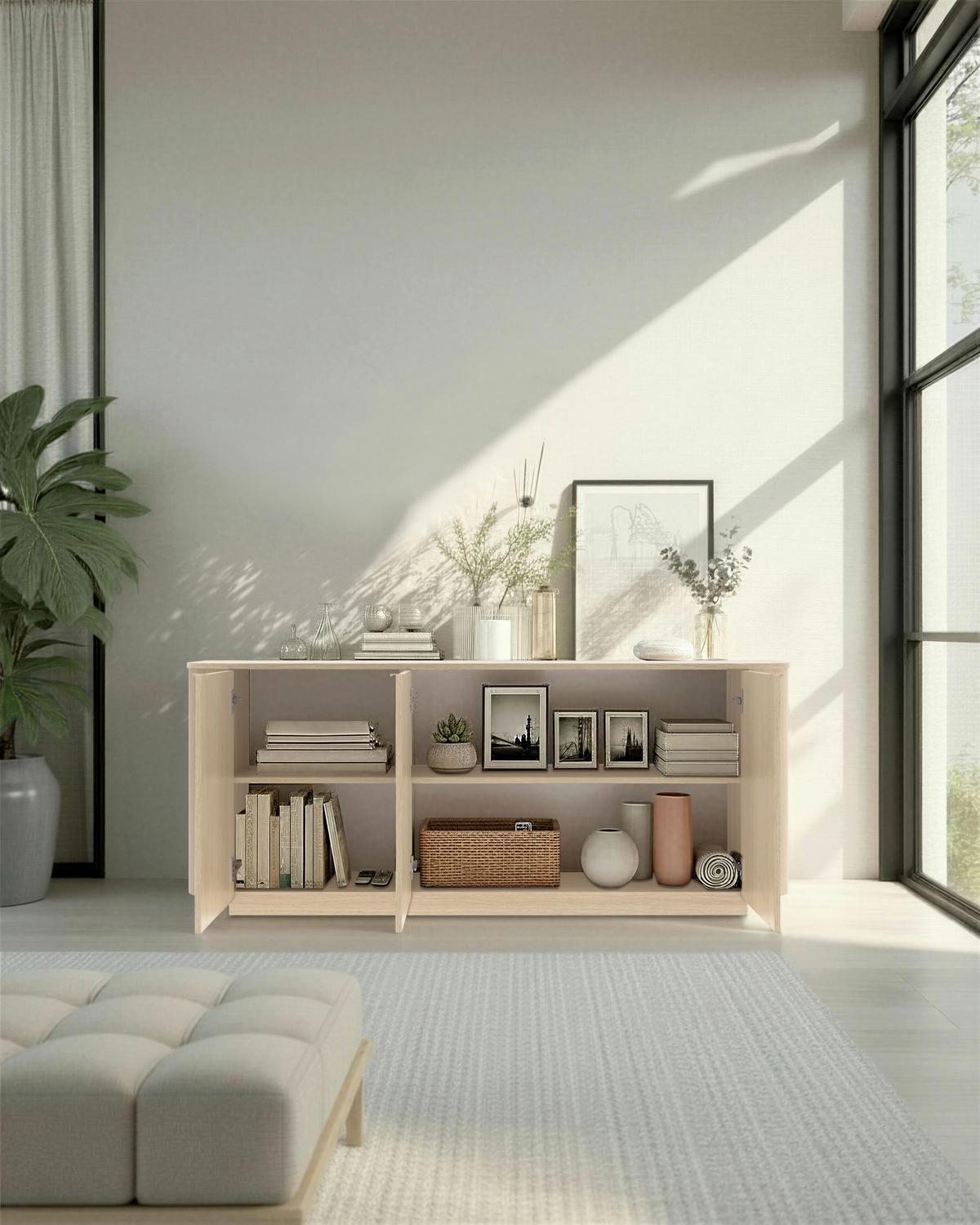 Sideboard Adriatico Eichefarben B: 181 Cm - Eichefarben, Design, Holzwerkstoff (181/76/43cm) - MID.YOU