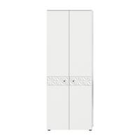 Garderobenschrank Prisma Weiß B: 70,2 cm - Schwarz/Weiß, Design, Holzwerkstoff (70,2/192/34,8cm) - MID.YOU