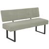 Sitzbank Olivia Giga-S - Beige/Schwarz, MODERN, Textil/Metall (160/91/61cm)