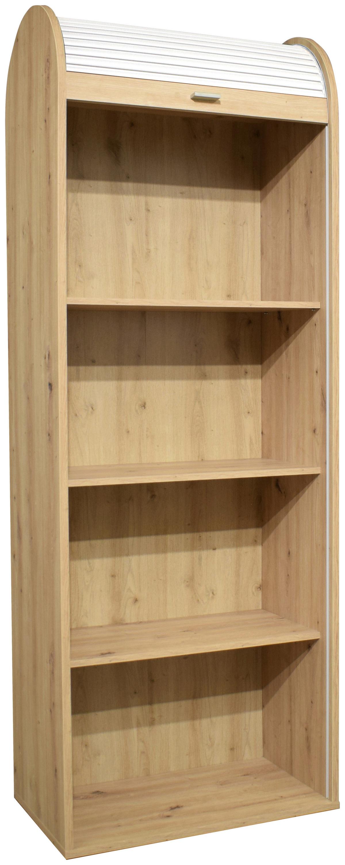 Aktenschrank Eiche Artisan/Weiß B: 69 cm - Weiß/Eiche Artisan, MODERN, Holzwerkstoff/Kunststoff (69/192/44cm) - Livetastic