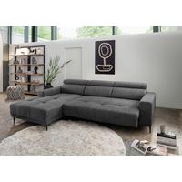 Ecksofa Intera Anthrazit S: 188x276 Cm - Anthrazit/Schwarz, KONVENTIONELL, Textil (188/276cm) - Livetastic