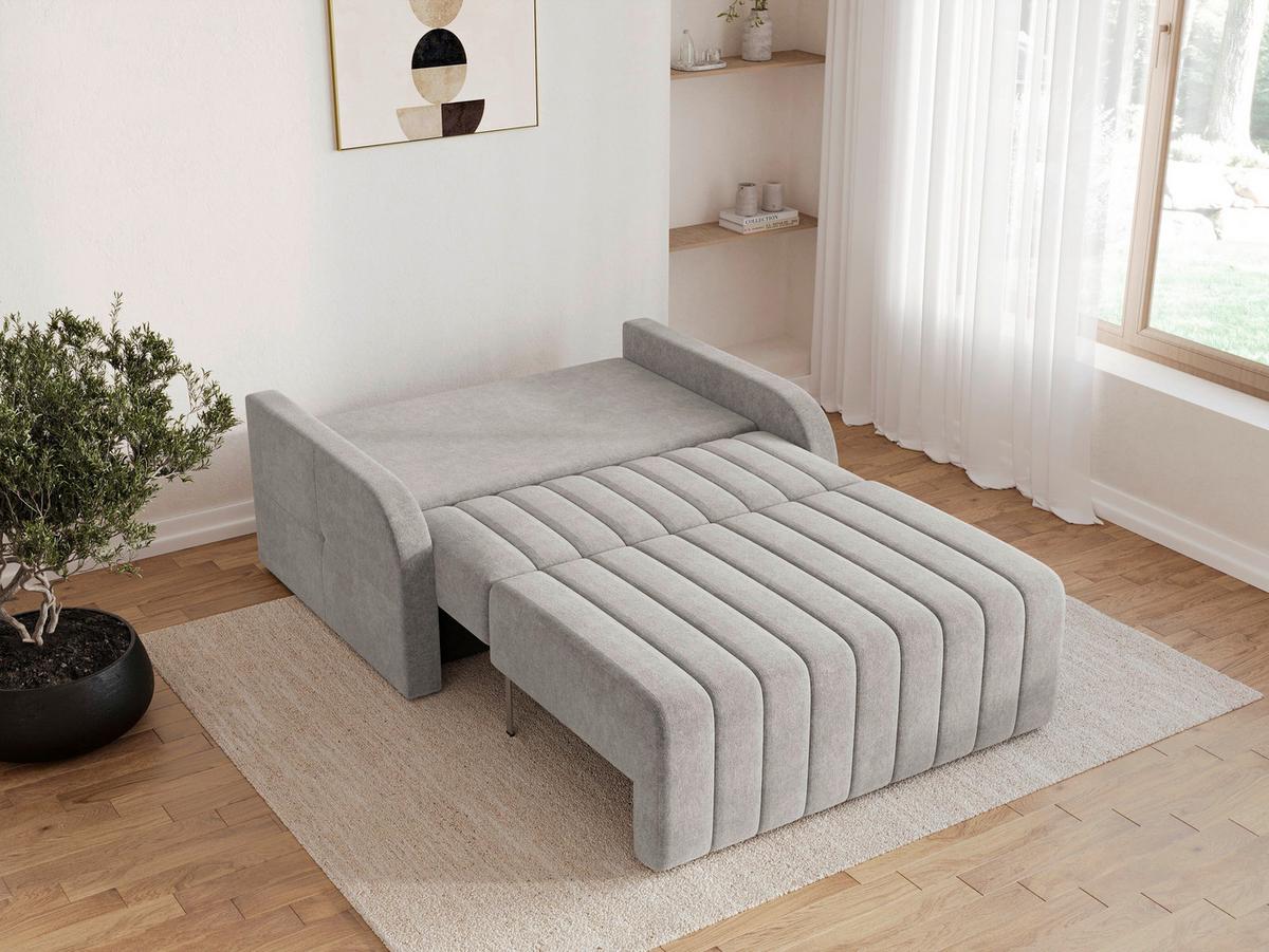 Schlafsofa Alaska Grau, B: 141 cm - Schwarz/Grau, Design, Textil (141/90/104cm) - MID.YOU