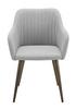 Židle S Podroučkami Nicola - tmavě hnědá/světle šedá, Moderní, kov/dřevo (58/82,5/62cm) - Modern Living