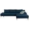 Ecksofa Mit Schlaffunktion Floby Stauraum Dunkelblau - Erlefarben/Naturfarben, Trend, Textil (313/215cm) - MID.YOU