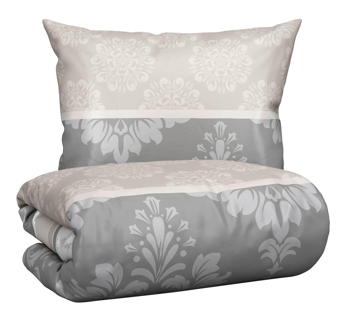 POSTEĽNÁ BIELIZEŇ YVONNE - sivá, Konventionell, textil (140/200cm) - Modern Living