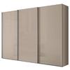 Schwebetürenschrank Lumos Sandglas, B:249cm - Sandfarben, Trend, Glas/Holzwerkstoff (249/222/64cm) - Luca Bessoni