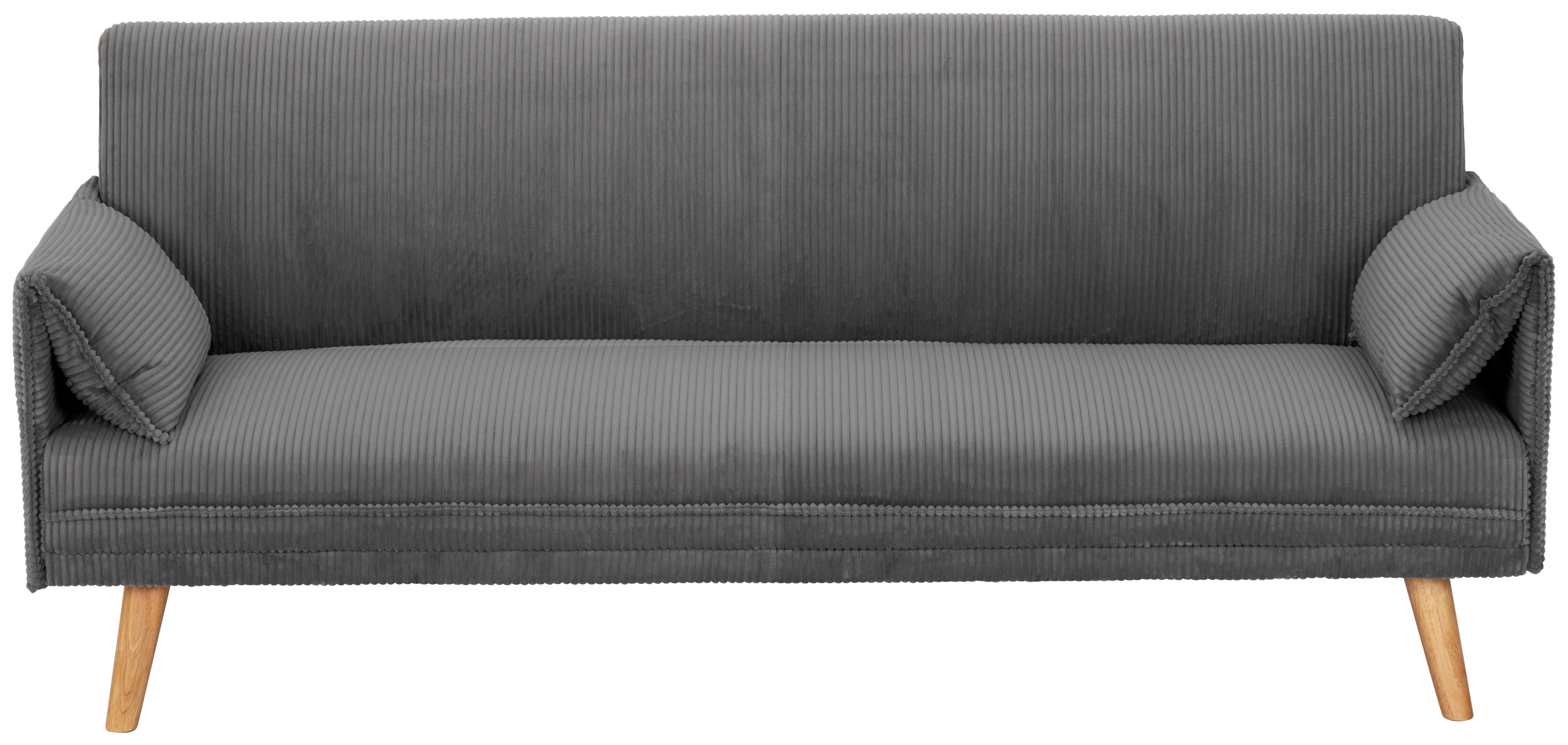Schlafsofa Como Grau B: 193 Cm - Naturfarben/Grau, Design, Textil (193/81/92cm) - Livetastic