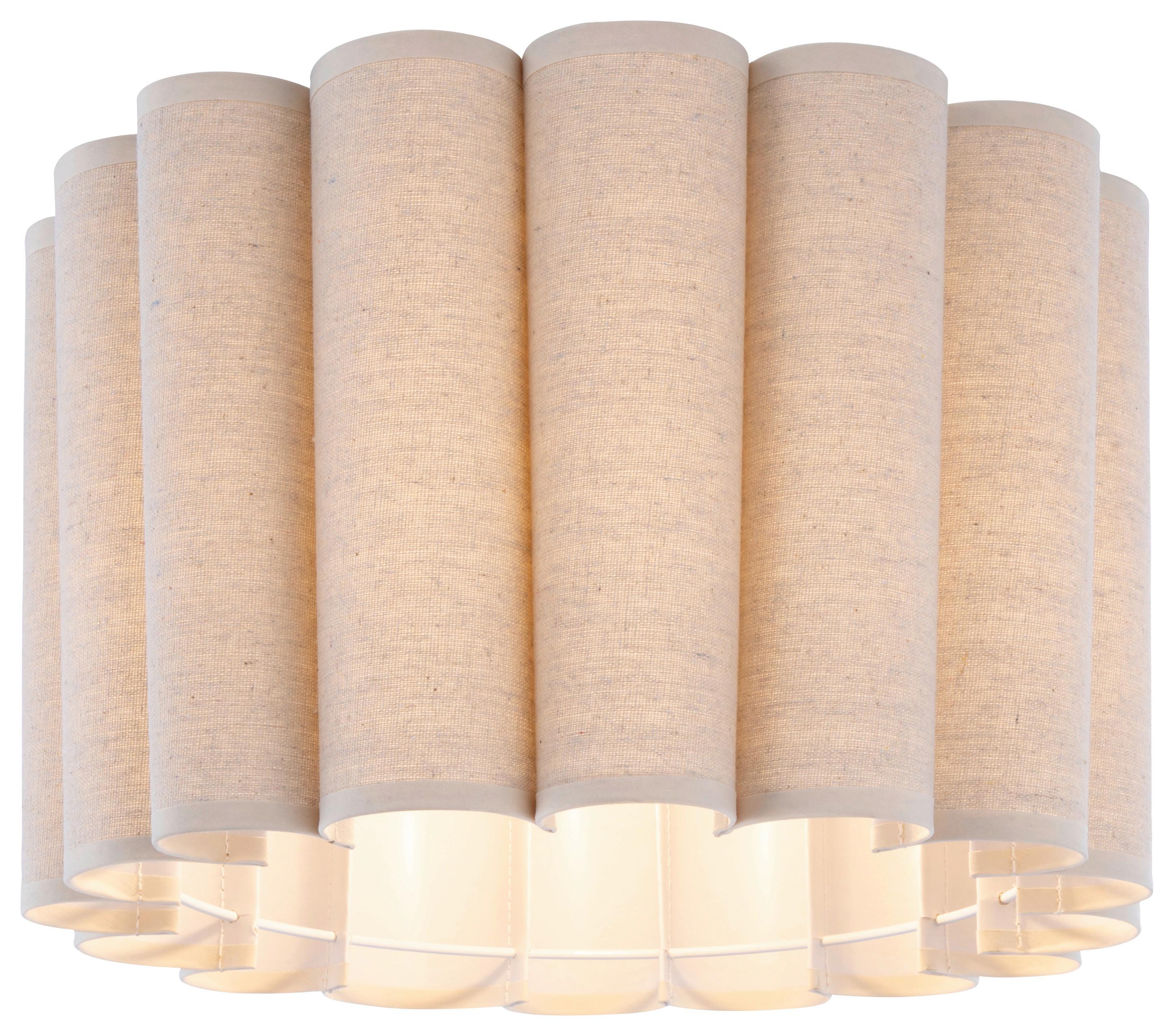 STROPNÉ SVIETIDLO SEJLA - béžová, Modern, kov/textil (40/40/30cm) - Mömax