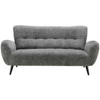 Třímístná pohovka PRAG, tmavě šedá - černá/tmavě šedá, Basics, kov/dřevo (185/89cm) - P & B