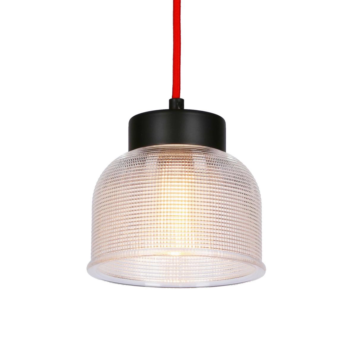 Pendelleuchte 50121087 Liverpool - Transparent/Rot, Trend, Glas/Metall (14.5/14.5/90cm)