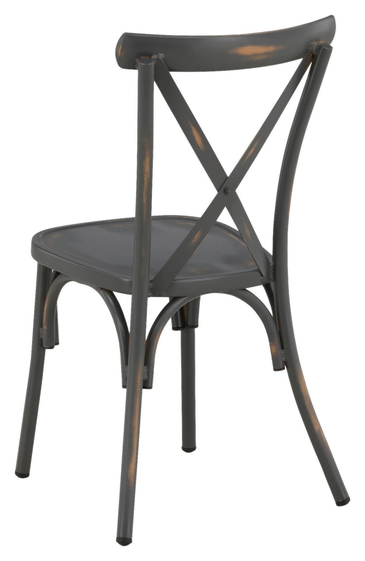 Gartenstuhl-Set Tablas Aluminium - Schwarz, KONVENTIONELL, Metall (48/88/48cm) - Gardenson