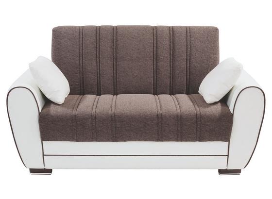 Kétüléses Kanapé Pelin - barna/fehér, modern, műanyag/bőr (162/85/90cm) Kétüléses Kanapé Pelin - barna/fehér, modern, műanyag/bőr (162/85/90cm)