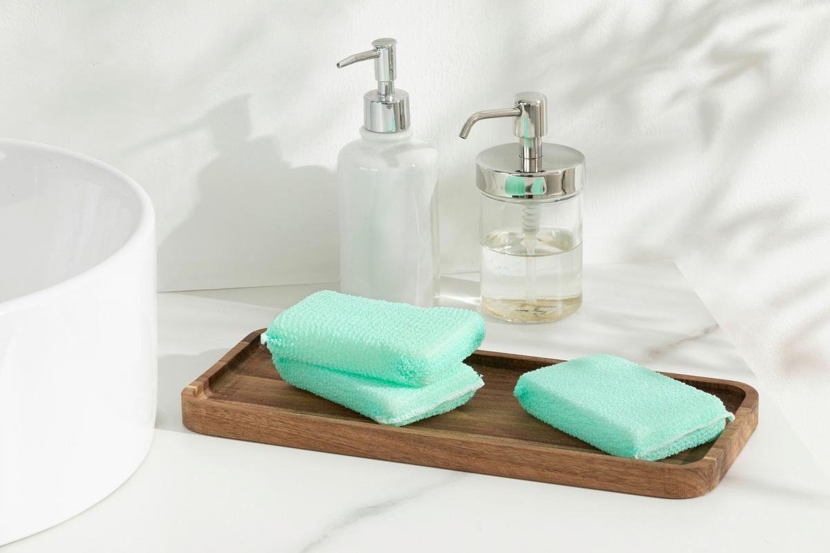 Schwamm Elke - Grün, KONVENTIONELL, Kunststoff (8/12,5/2,5cm) - Ondega