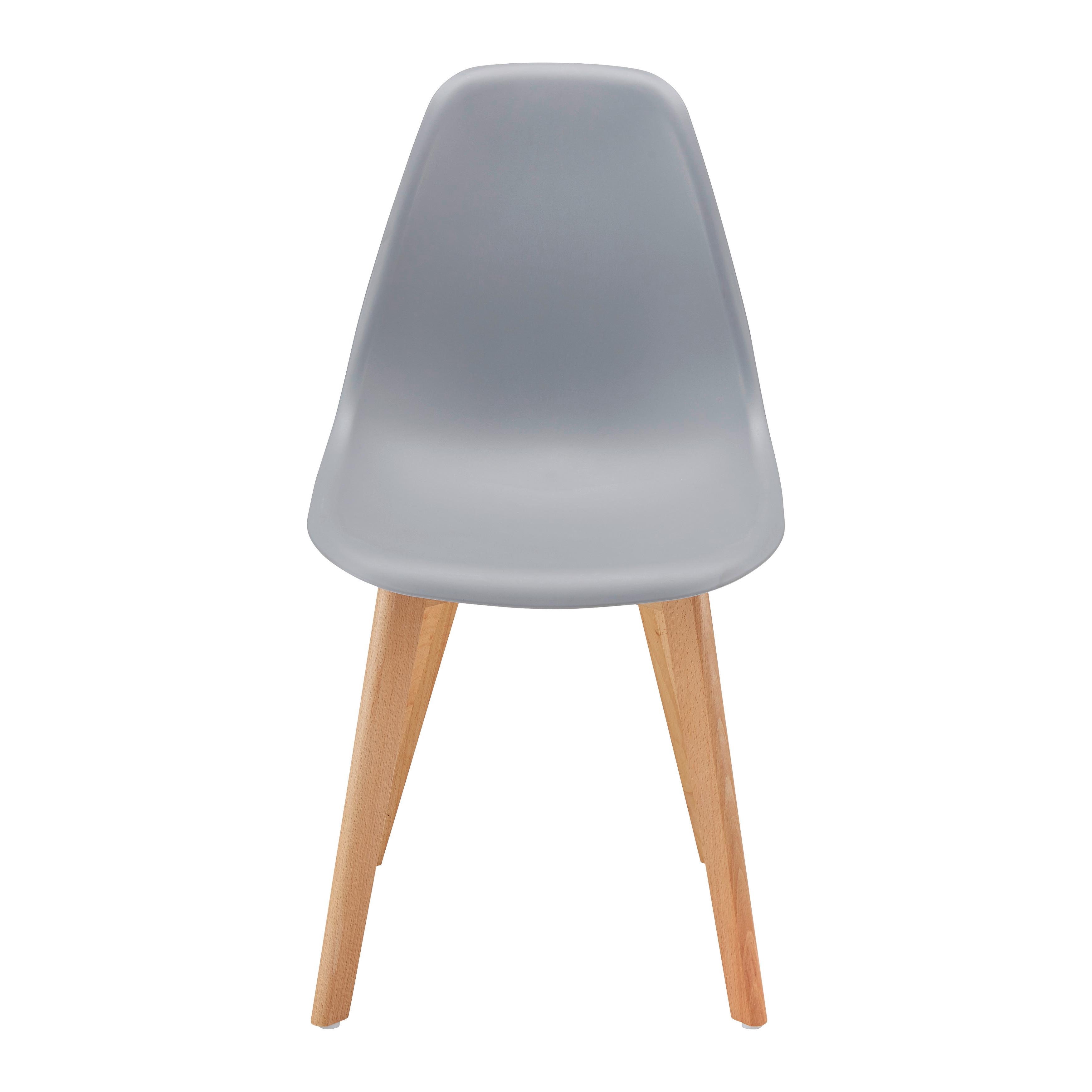 Jídelní Židle Frieda - šedá/barvy buku, Moderní, dřevo/plast (54/87,50/46cm) - Modern Living