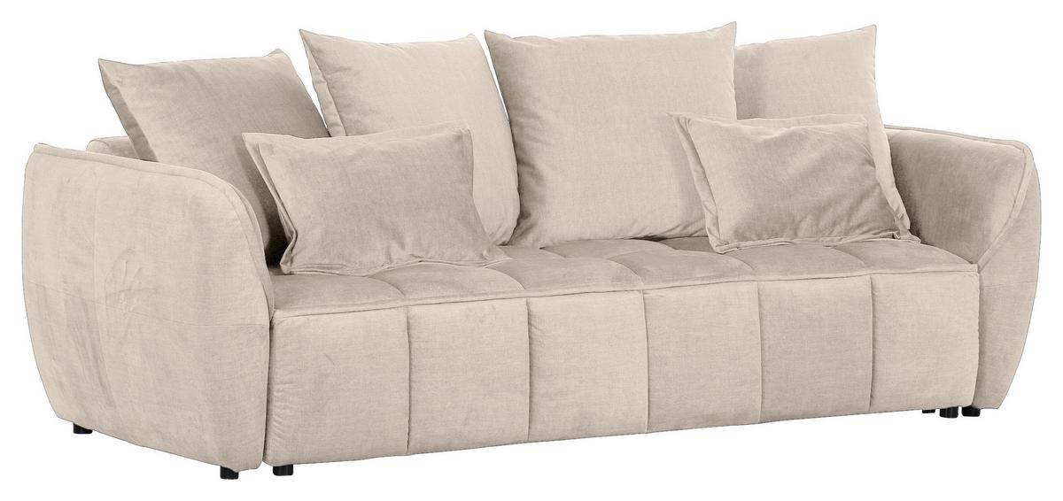 Schlafsofa Meyford - Beige/Schwarz, KONVENTIONELL, Textil (250/70/118cm) - MID.YOU
