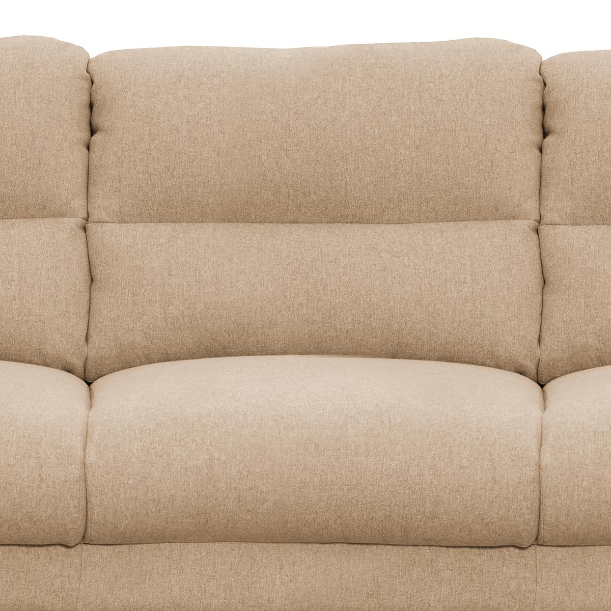 3-sitzer-sofa Tromso Beige B: 209 Cm - Beige/Schwarz, Design, Textil (209/87/88cm) - Livetastic