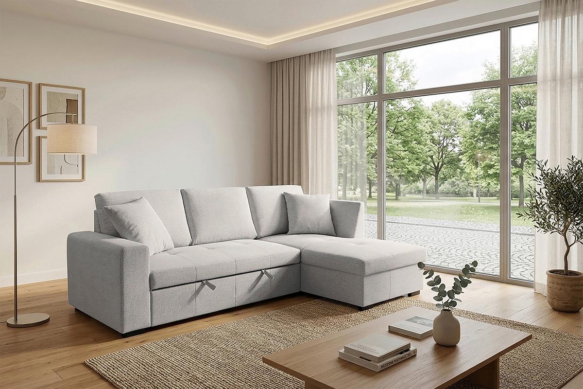 Ecksofa Lukas Creme S: 239x158 Cm - Creme, Trend, Textil (239/158cm)