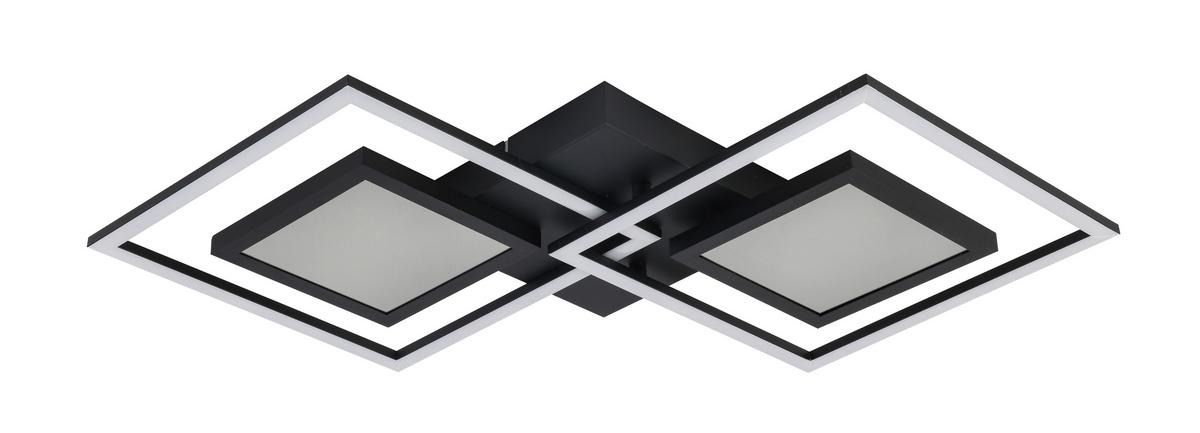 STROPNÉ LED SVIETIDLO PRECEVAL - čierna, kov/plast (41,8/75,3/6,7cm) - Premium Living