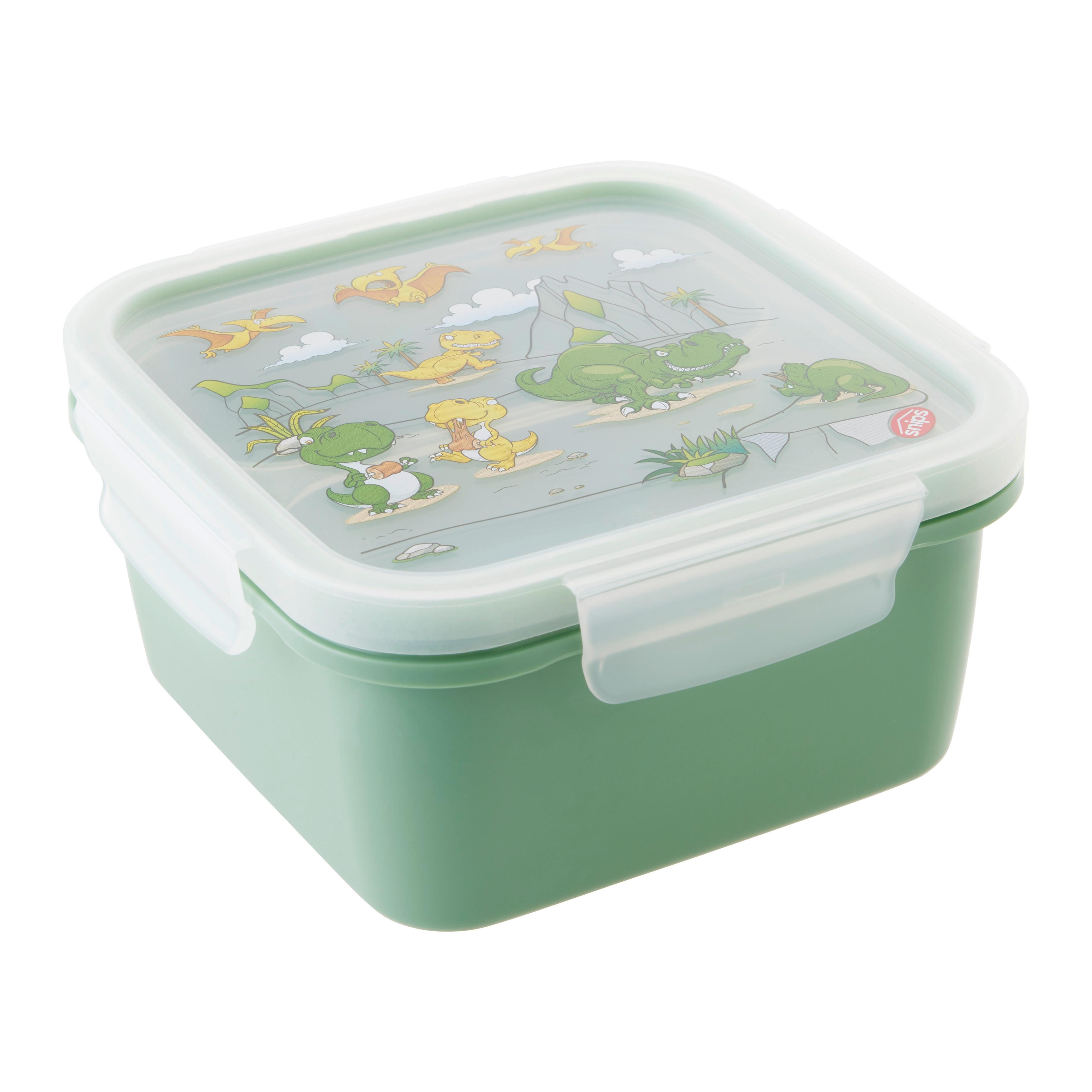 Obedár vzor dinosaurus - svetlozelená, Konventionell, plast (15/15/7,5cm) - Mömax