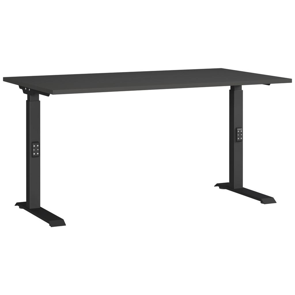 SCHREIBTISCH Schwarz/Graphitfarben L: 140cm