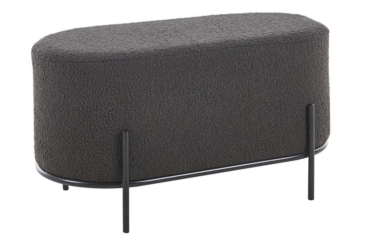 Hocker Anthrazit B: 80 Cm - Anthrazit/Schwarz, MODERN, Textil (80/42/40cm) - Livetastic