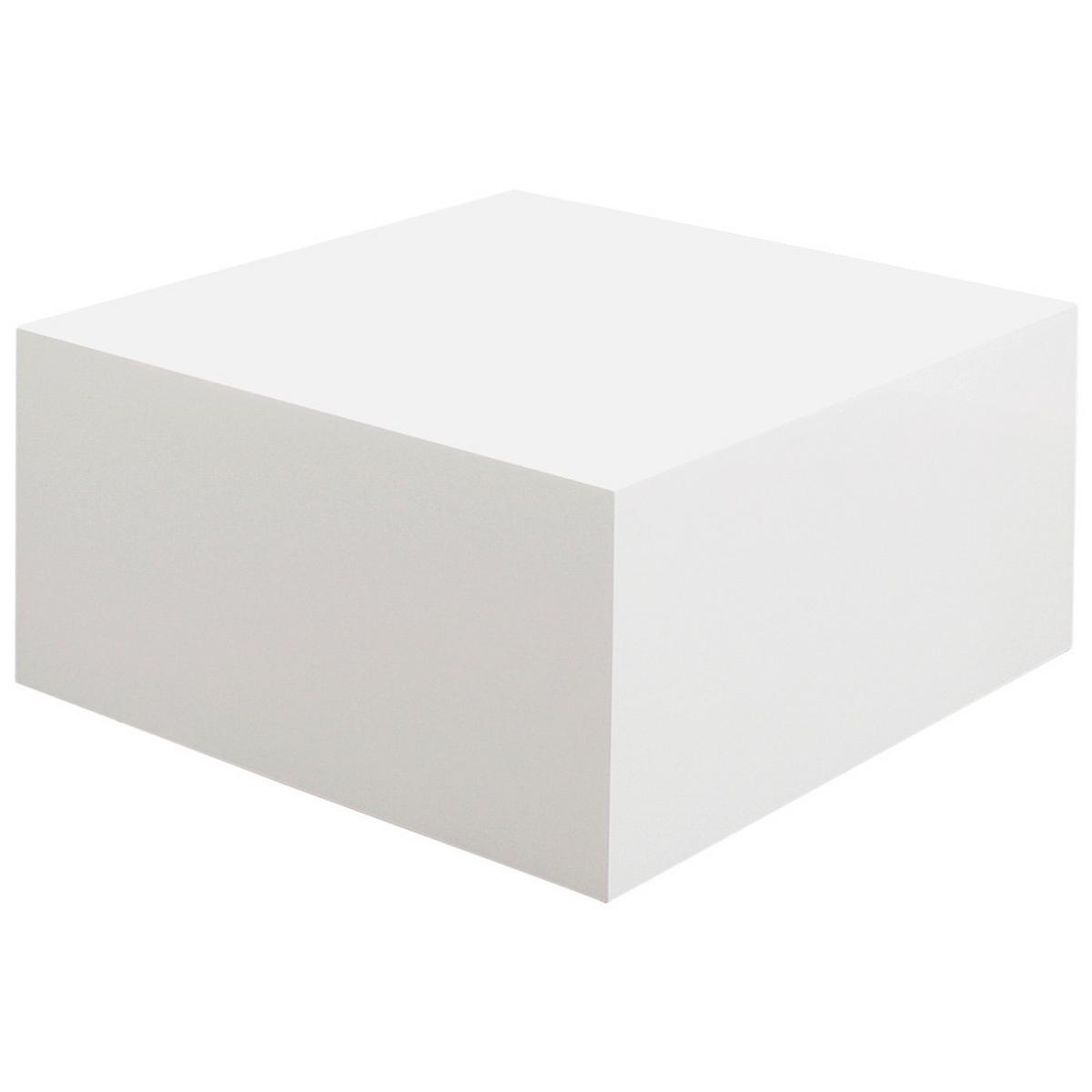 Konferenční stolek, vysoce lesklá bílá - vysoce lesklá bílá, Design, kompozitní dřevo (60/60/30cm) - Livetastic