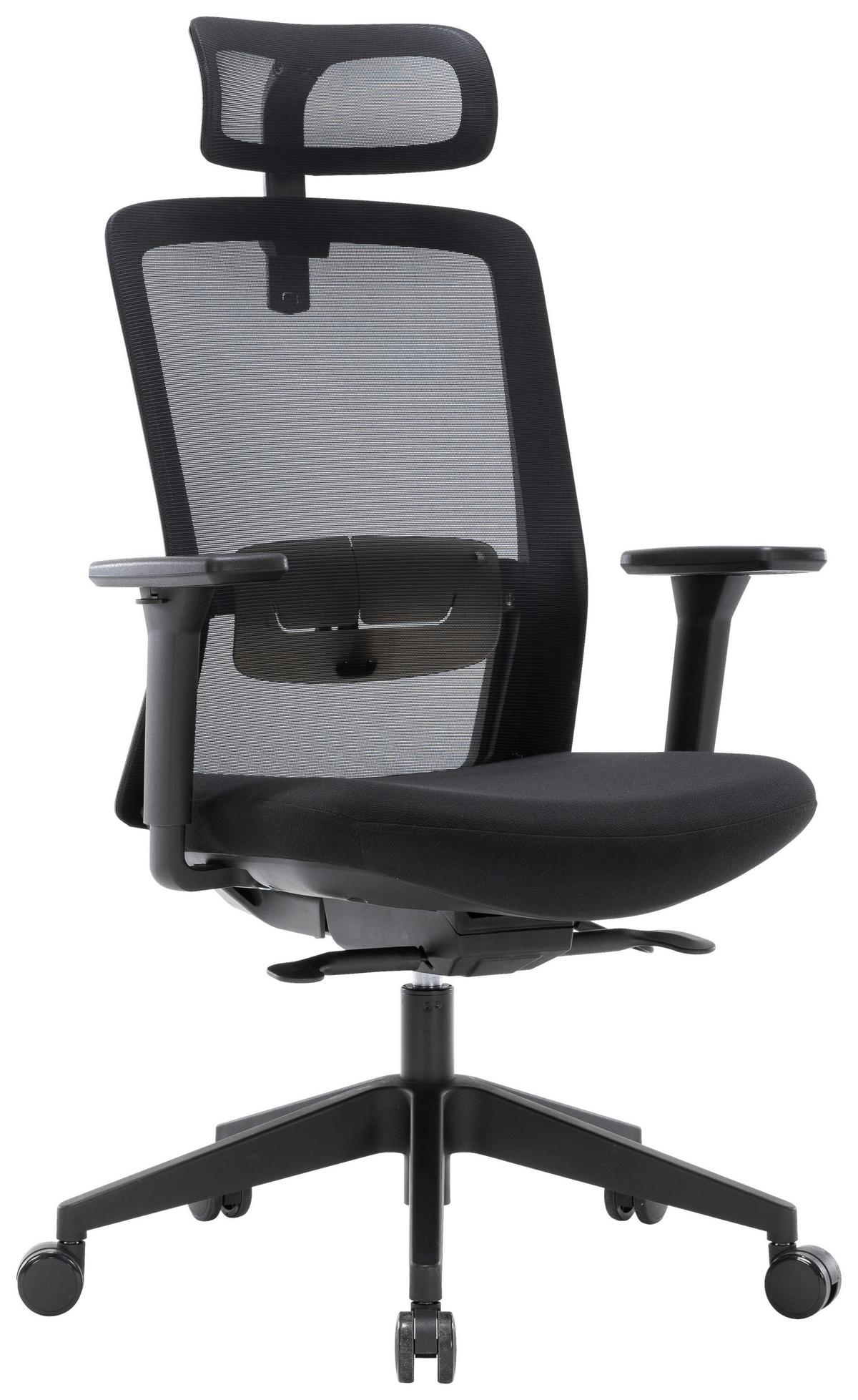 Forgószék Orlando - fekete, Modern, műanyag/textil (68/116-126/63cm)