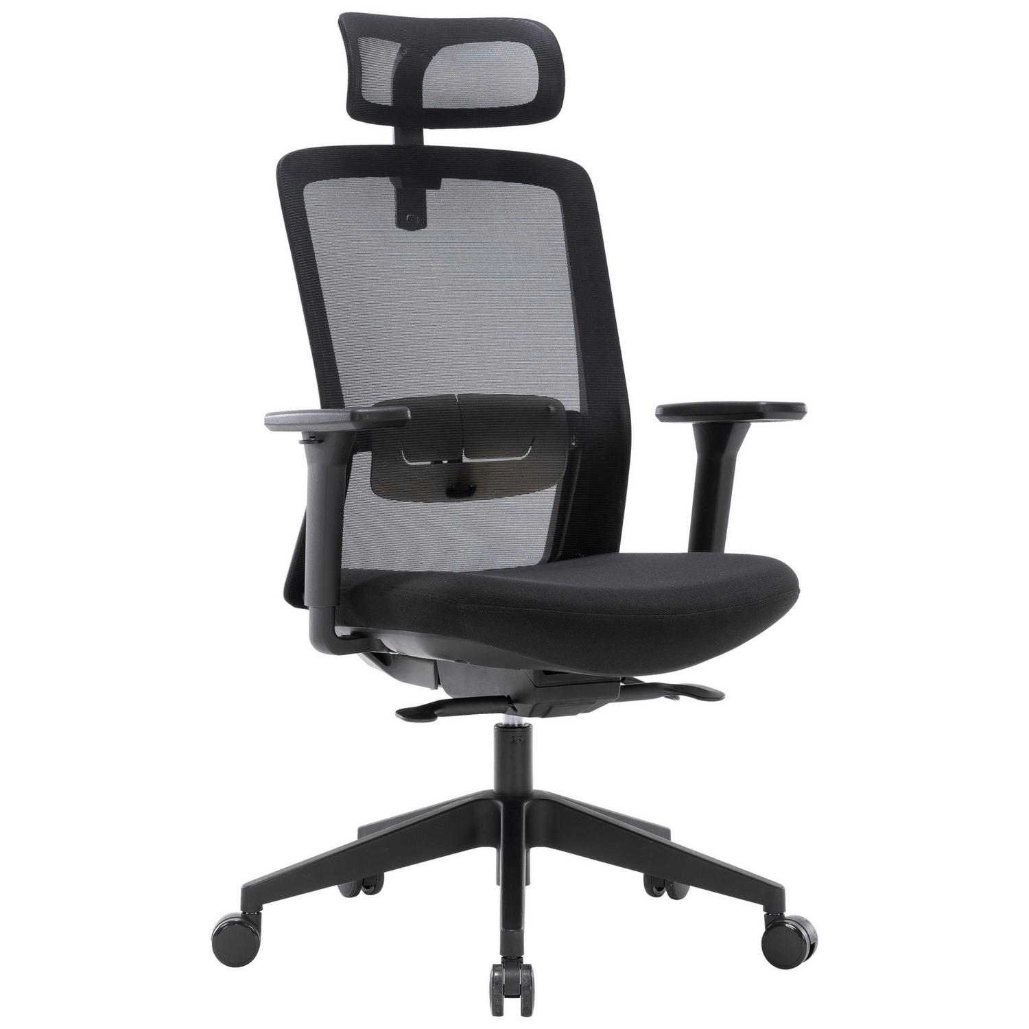 Drehstuhl Orlando 1 Schwarz 68x116-126x63 cm