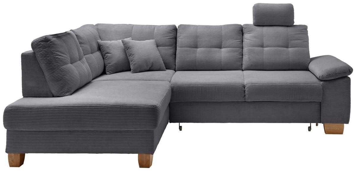 Ecksofa Brizzini, Grau S: 206x274 Cm - Naturfarben/Grau, MODERN, Textil (206/274cm) - Livetastic