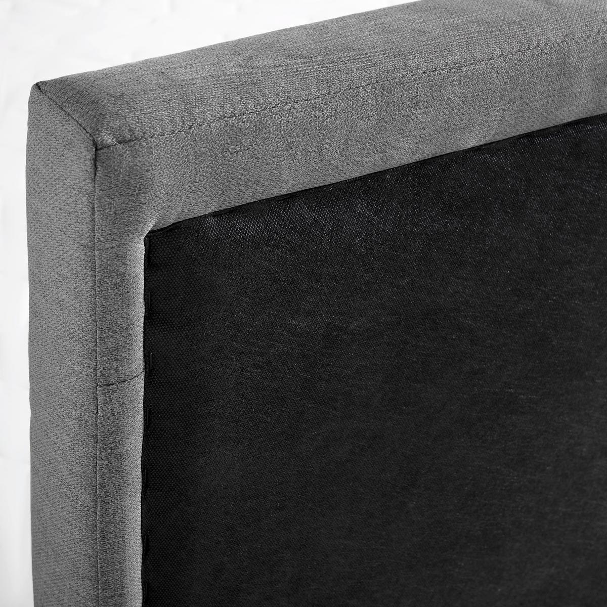Postel boxpring s toperem, 180x200 cm, šedá - šedá/černá, Moderní, dřevo/textil (180/200cm) - Bessagi Home