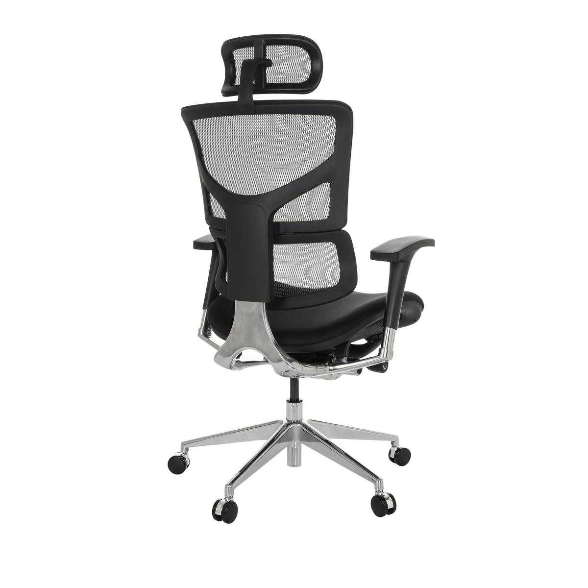 Drehstuhl Ergo-U2 Fm - Silberfarben/Schwarz, Basics, Kunststoff/Textil (70/124-146/67cm) - MID.YOU