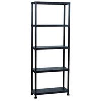 Schwerlastregal Kunststoff 80x30x181 cm 20 Kg/Boden - Schwarz, Basics, Kunststoff (80/30/181cm)