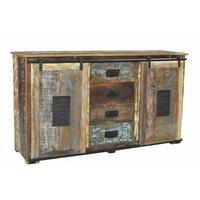 Sideboard Altholz B: 150cm - Multicolor/Schwarz, Design, Holz (150/81/38cm) - MID.YOU