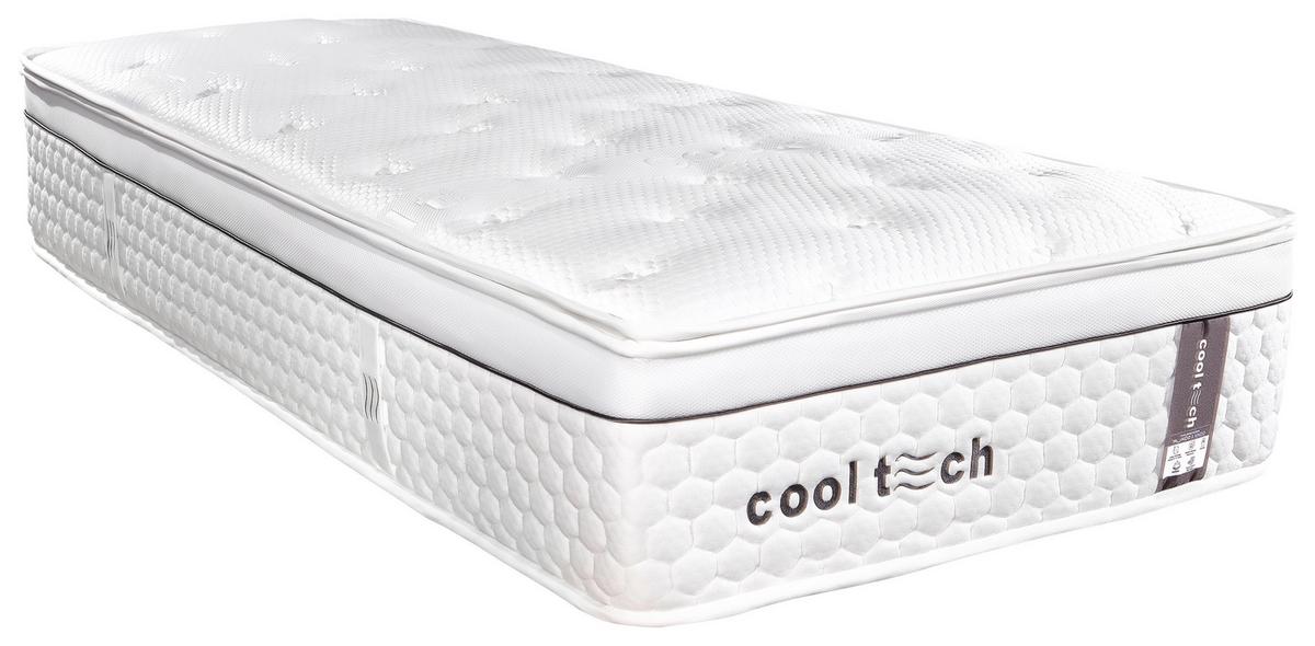 Taschenfederkernmatratze Cooltech 90x200 cm H3 H: 32 cm - Weiß, Basics, Textil (90/200cm) - Livetastic