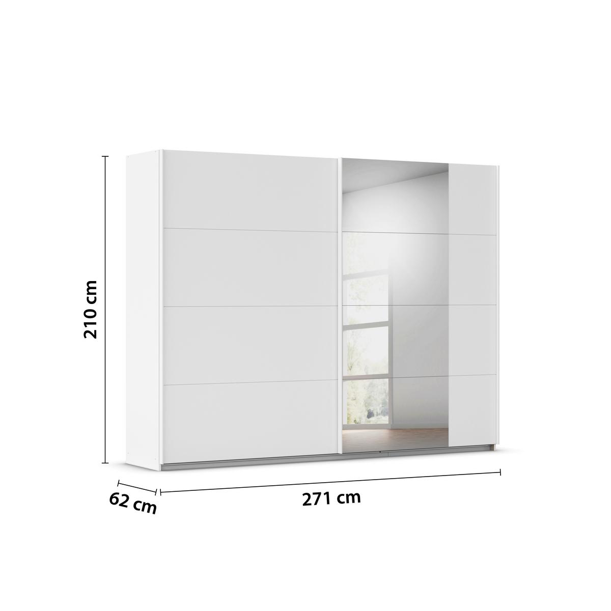 Schwebetürenschrank Scala Weiß B: 271 Cm - Weiß, MODERN, Holzwerkstoff (271/210/57cm) - Rauch Möbel
