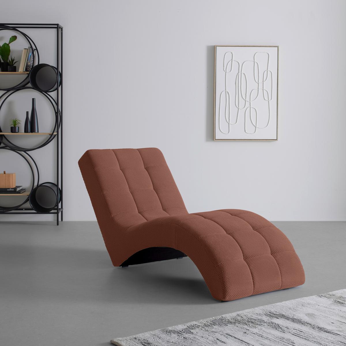 Relaxačné ležadlo LAVANDA, červená, max. 120 kg - čierna/červená, Modern, textil/plast (68/80/167cm) - Mömax