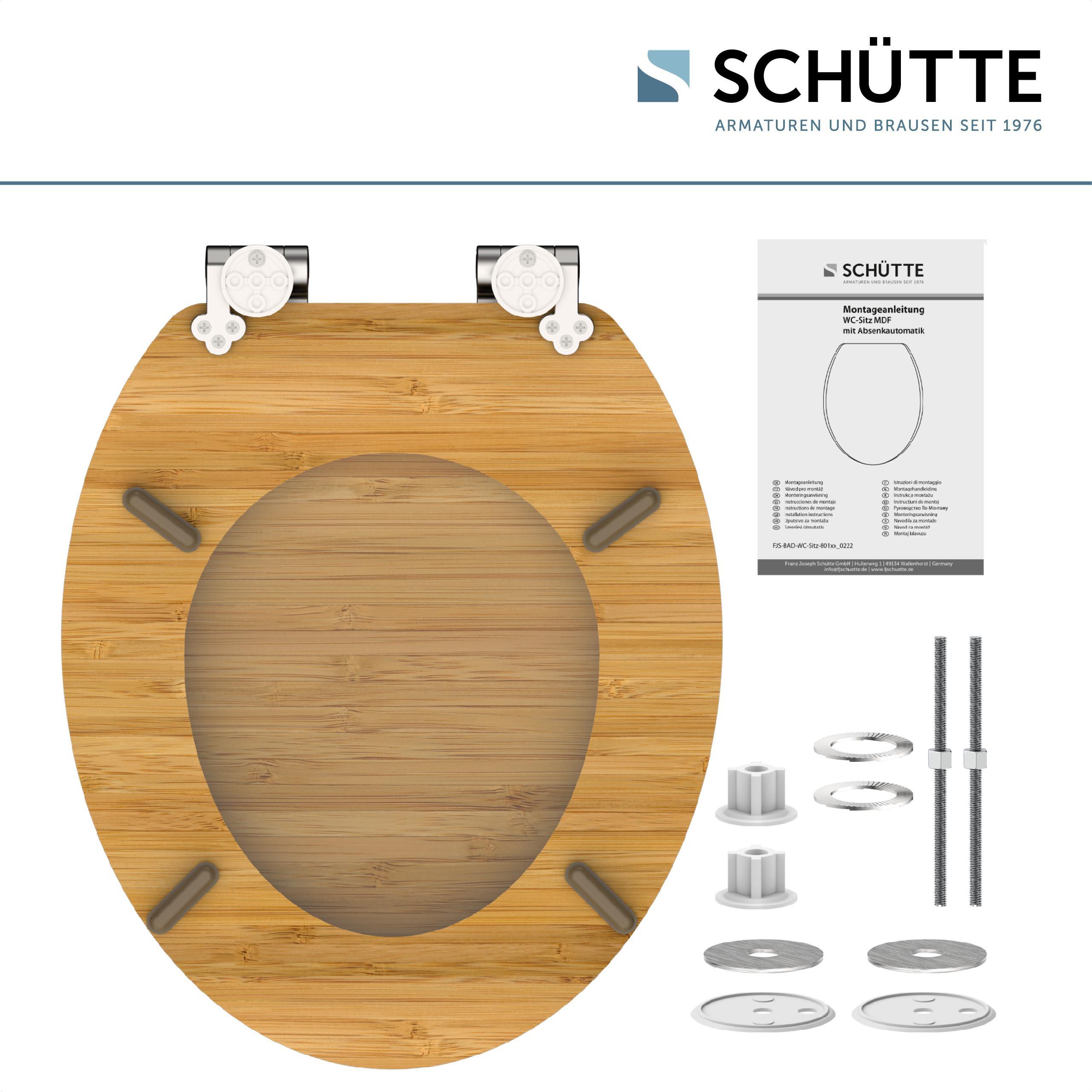 WC-Sitz Naturfarben Faultier mit Absenkautomatik B: 43,5 cm - Braun/Naturfarben, Design, Holz (43,5/5,5/37,5cm) - Schütte
