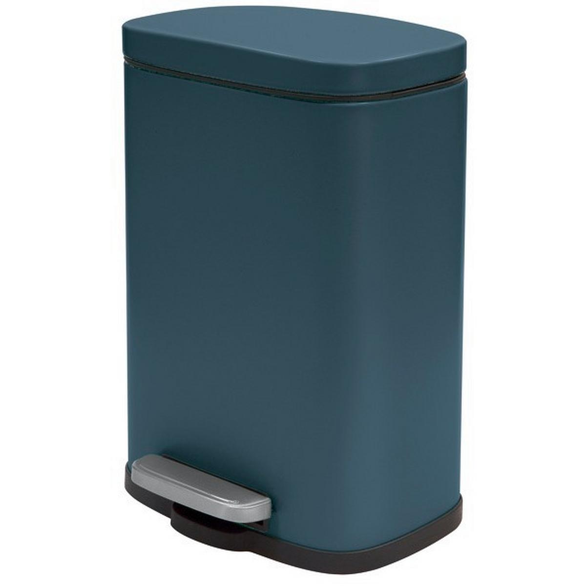 Kosmetikeimer Akira 5l Petrol Metall LxBxH: 21,4x17,6x30 - Petrol/Schwarz, Basics, Kunststoff/Metall (21,4/17,6/30cm)