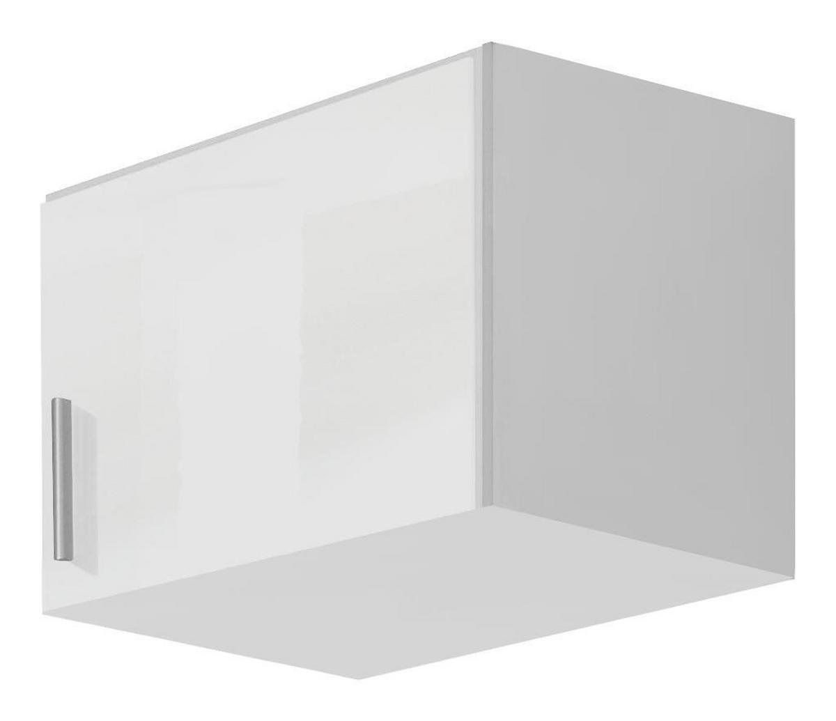 NÁSTAVEC NA SKŘÍŇ K 1-DVEŘOVÉ SKŘÍNI, BIELA - bílá/barvy hliníku, Moderní, kompozitní dřevo/plast (47/39/54cm)