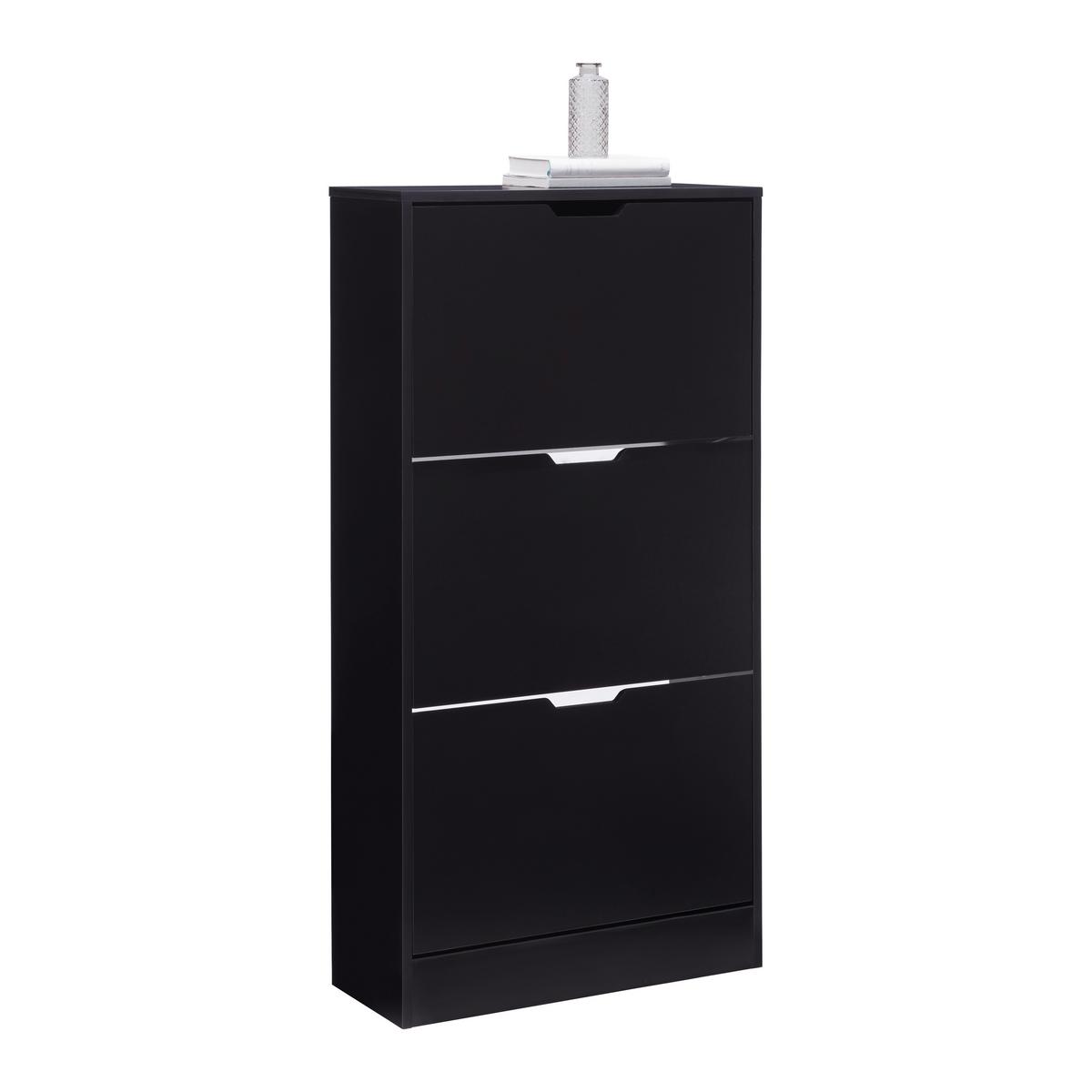 VÝKLOPNÁ SKRINKA NA TOPÁNKY RUDI -EXKLUSIV- - čierna, Konventionell, kompozitné drevo (60/118/24cm) - Mömax