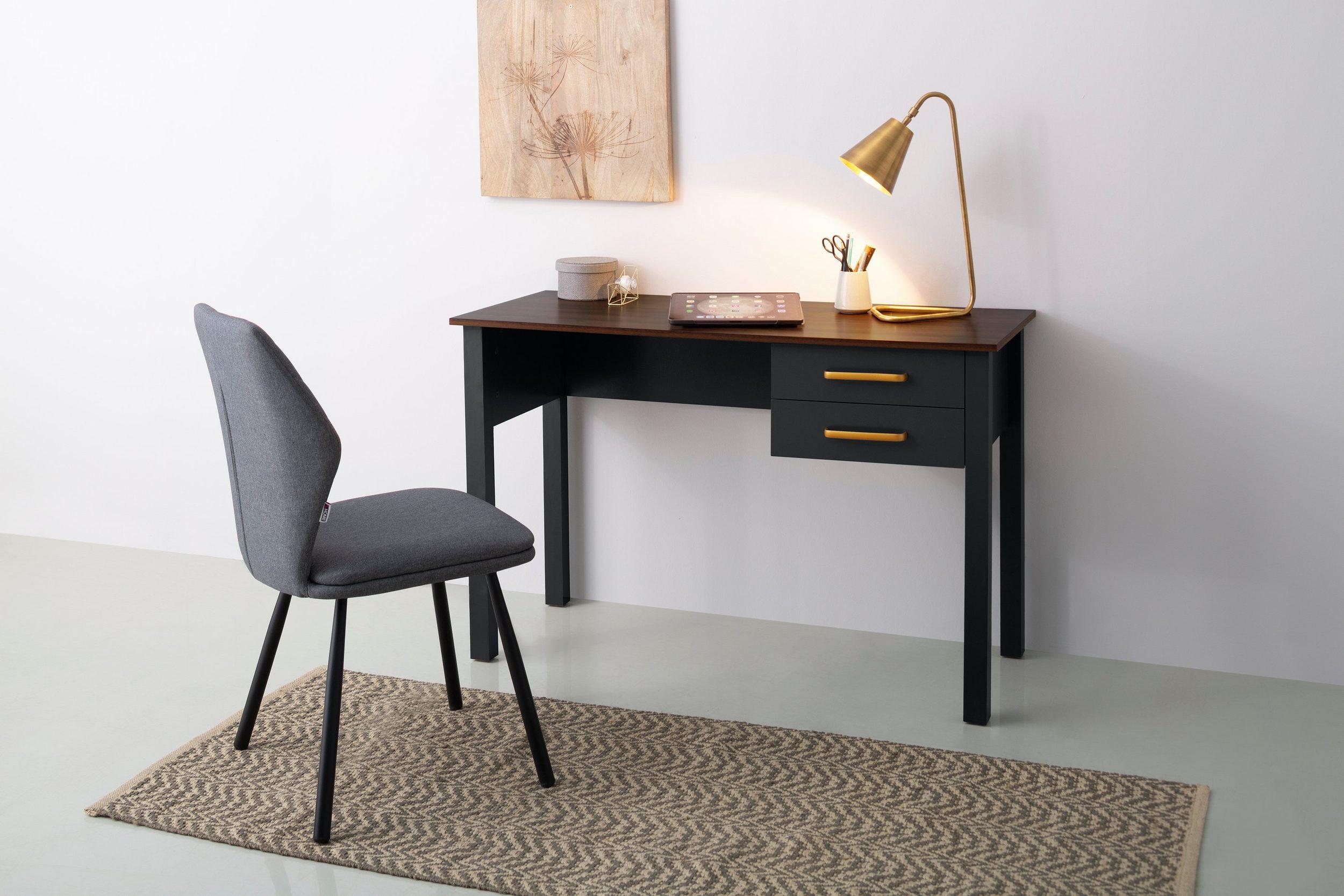Schreibtisch Marion Grau 120 cm - Grau, Design, Holzwerkstoff (120/77/50cm) - MID.YOU