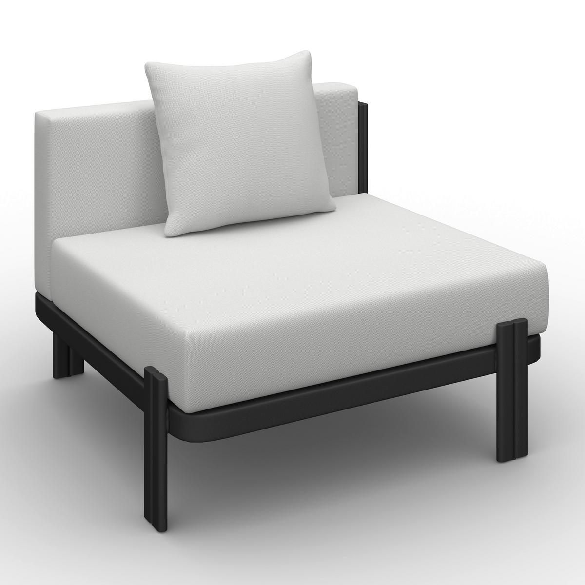 TERASOVÁ SEDACIA SÚPRAVA CHERRY - čierna/svetlosivá, Modern, kov/textil (265/73,5/265cm) - Bessagi Garden